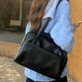 Korean Style Large Capacity Single Shoulder Women's Bag Versatile Vintage Underarm Bag Autumn 2025 New Arrival Tote Bag Quick Pick Grocers