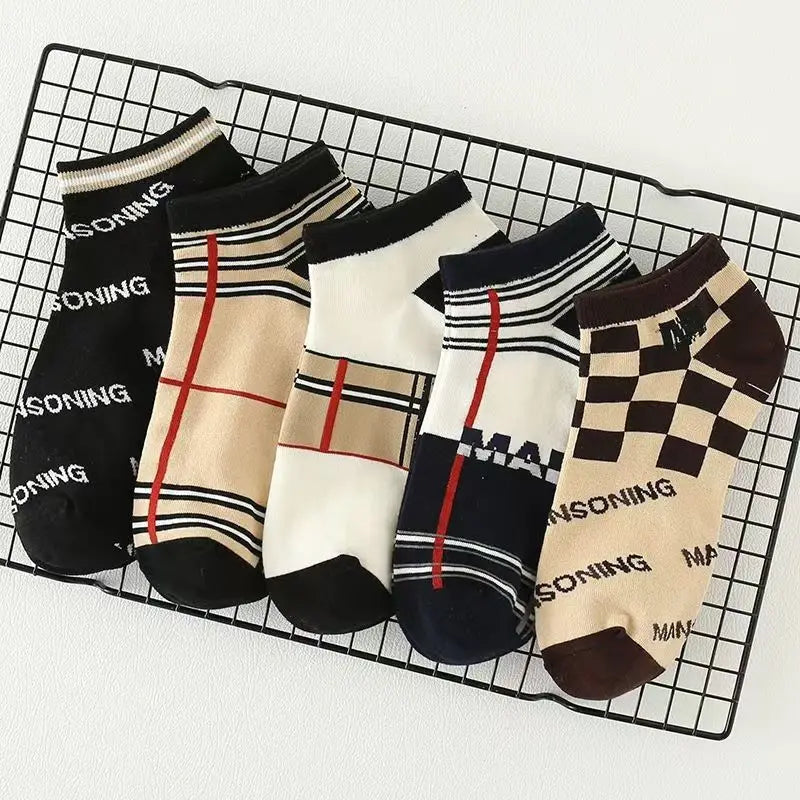 5/10pcs Men's Thin Breathable Low-Cut Socks - Anti-Odor, Moisture-Wicking, Lightweight, Comfortable & Versatile for Daily Wear Quick Pick Grocers