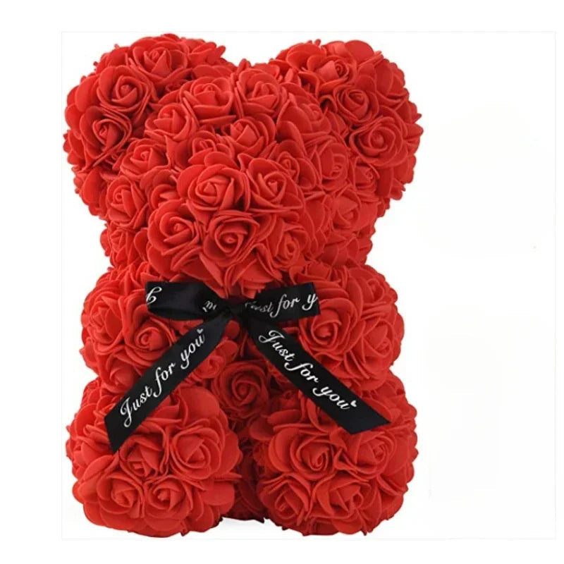 2026 Artificial Flower Eternal Rose Teddy Bear for 520 Mom Mother's Day Birthday Valentine's Day Anniversary Gifts & Decorations Quick Pick Grocers