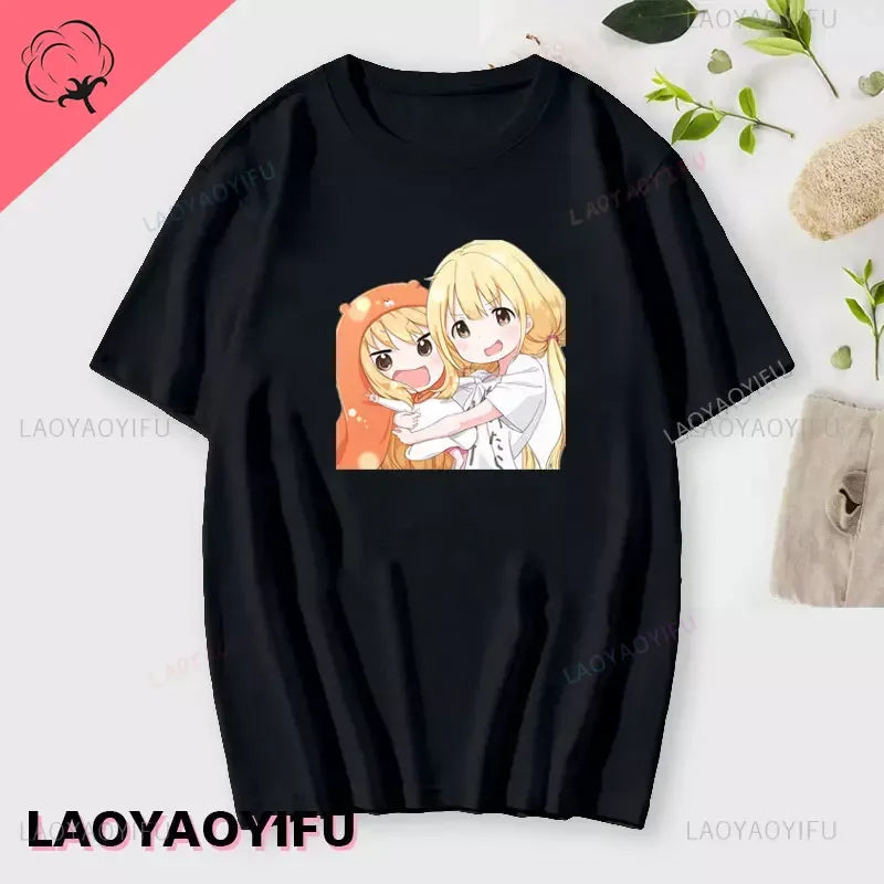 If You Work You Lose - Anzu Futaba Version T-Shirt 2024 New Kawaii Anime Cotton T-shirt Tees for Men Funny cartoon Otaku Tshirt Quick Pick Grocers