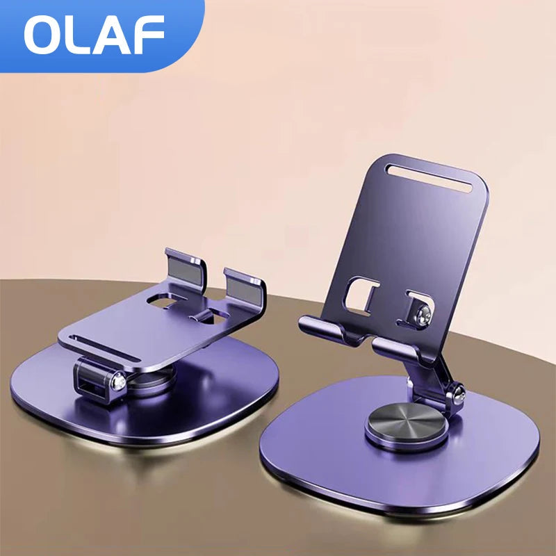 Olaf Rotating Table Cell Phone Holder Support Desktop Stand For iPad Samsung iPhone 15 14 13 Mobile Mount Quick Pick Grocers