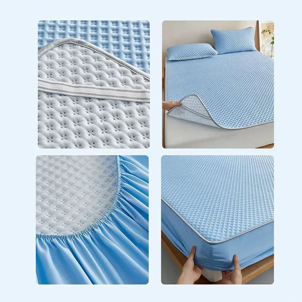 Breathable Cooling Mattress Comfortable Washable Ice Silk Bed Mat Pad Soft Skin-friendly Summer Sleeping Mat Household Quick Pick Grocers