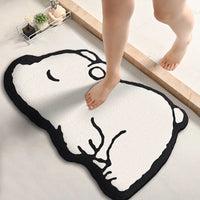 Thickened special-shaped bathroom absorbent floor mat flannel toilet mat shower room non-slip and dirt-resistant foot mat Quick Pick Grocers