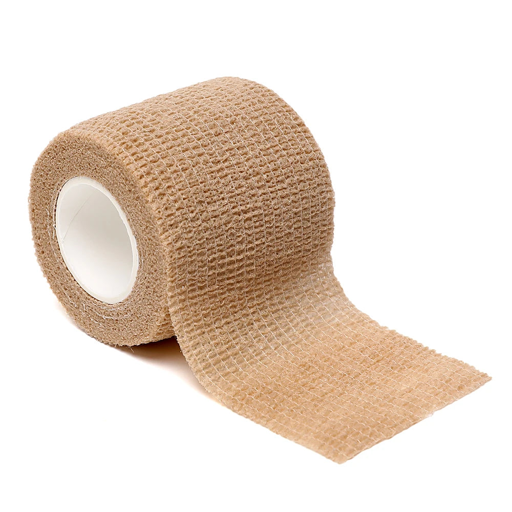 Black sports self-adhesive elastic bandage with 4.8-meter elastic knee pads, 18 colors for fingers, ankles, palms, and shoulders Quick Pick Grocers