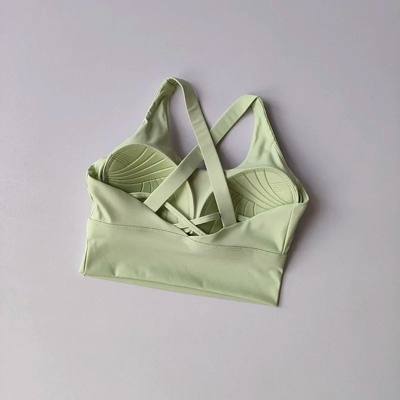 Shockproof High-Intensity Exercise Fitness Bra All-In-One Cup Running Gathered Yoga Beauty Back Breathable Sports Bra for Women Quick Pick Grocers