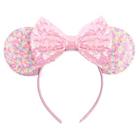 New Christmas Halloween Mouse Ears Headband Cartoon Sequin Bows Headband Birthday Party Princess Cosplay Costume For Women Adult Quick Pick Grocers
