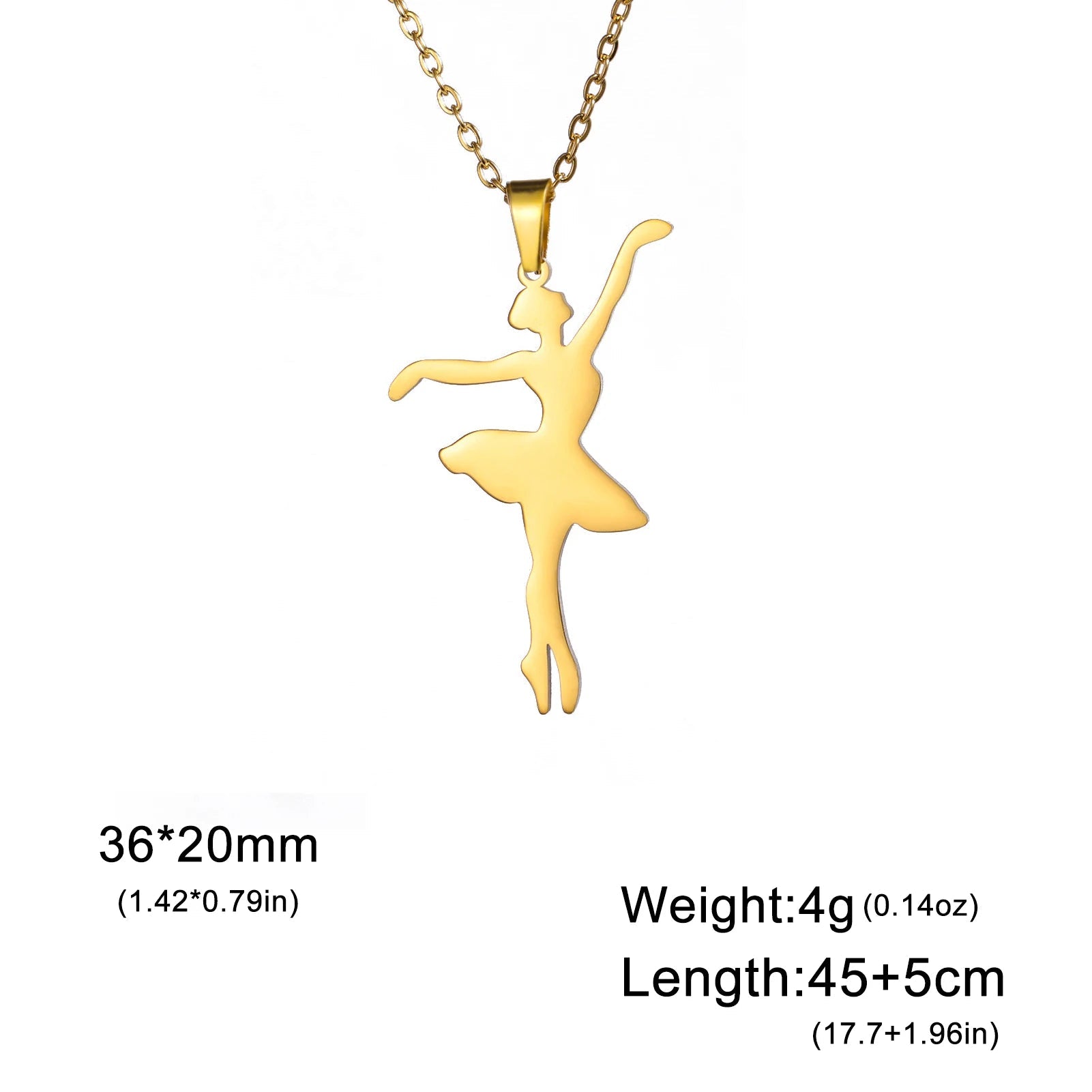 Rhythmic Gymnastics Necklace Women Trend 2025 Gymnast Stainless Steel Jewelry BFF Dancer Girl Sport Accessories Mother Day Gift Quick Pick Grocers