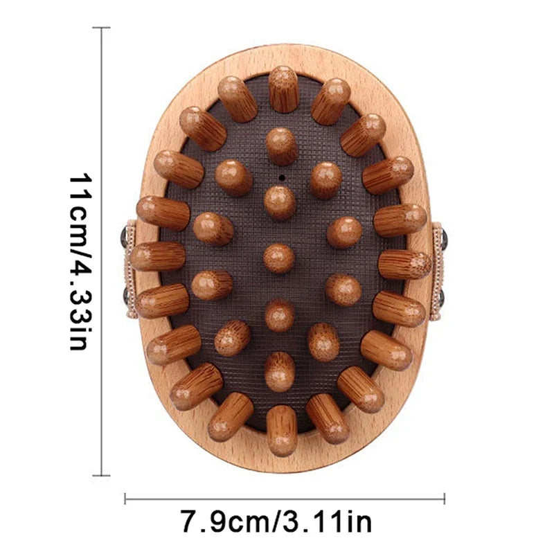 Body Anti Cellulite Brush Soothing Wooden Essential Oil Spa Air Cushion Massage Hair Comb Scalp Massage Brush Body Massager Quick Pick Grocers