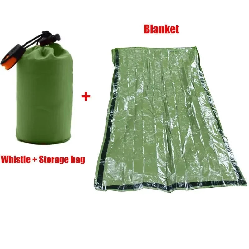 Emergency Sleeping Bag Lightweight Waterproof Outdoor First Aid Kit Waterproof Compression Backpack Hiking Camping Bedding