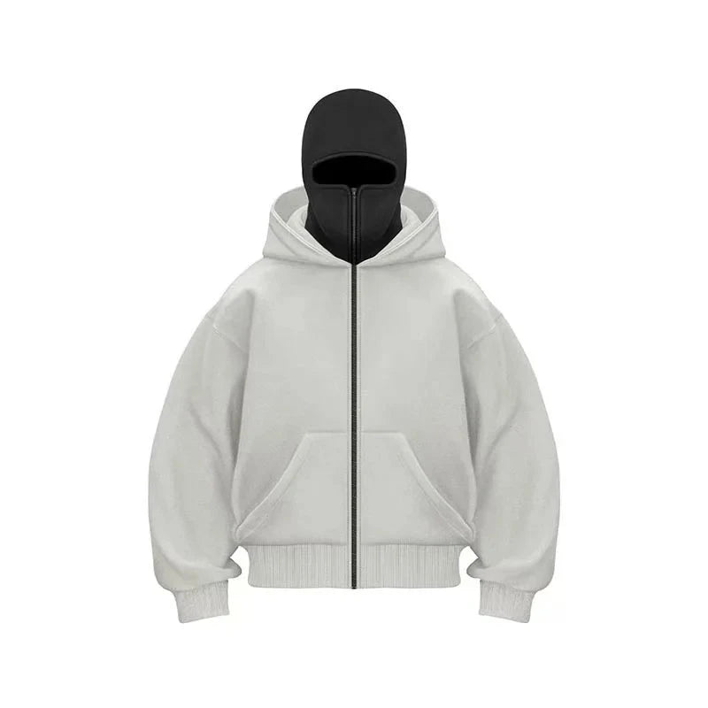 2025 Autumn and Winter New Men's and Women's Casual Sportswear With Hooded Mask Design, Sporty and Fashionable Plus Size Hoodie Econic Blanks