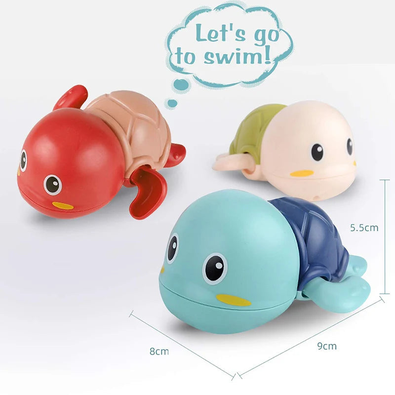 Baby Bath Toys Bathing Cute Swimming Turtle Whale Pool Beach Classic Chain Clockwork Water Toy For Kids Water Playing Toys Econic Blanks