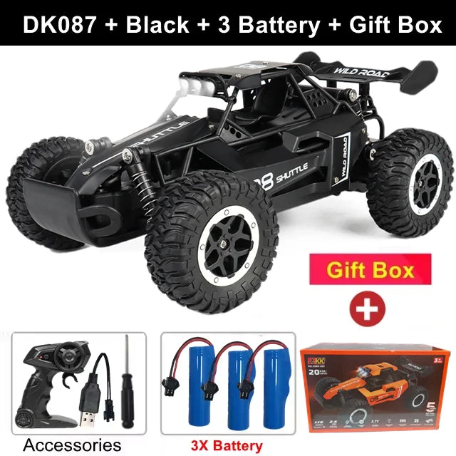 Remote Control Car RC Drift Racing 1:16 Vehicle Off Road Alloy 2.4G Radio High-Speed Trucks With LED Light Climbing Gift Kid Toy Econic Blanks