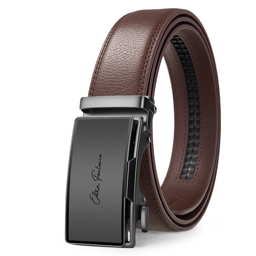 Fashion Designer Belt for Men High Quality Genuine Leather Men Belt Alloy Buckle Automatic Belt Business Belt Men Quick Pick Grocers