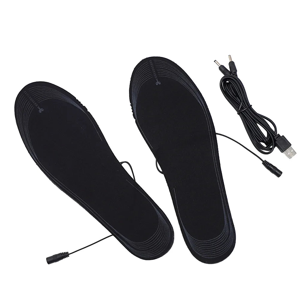 Unisex Electric Foot Warmer Adjustable Temperature Rechargeable Heated Insoles Multifunctional for Winter Fishing Hiking Camping Quick Pick Grocers