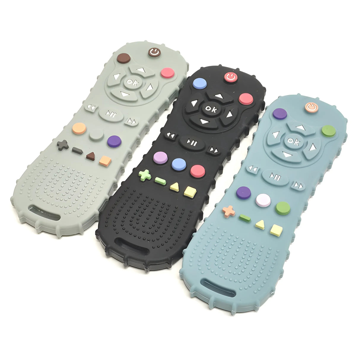 1/3PCS Baby Remote Control Teether Silicone Baby Anti-Eating Gloves Pacifier Bracelet Teething Stick Biting Toys Purest Peak