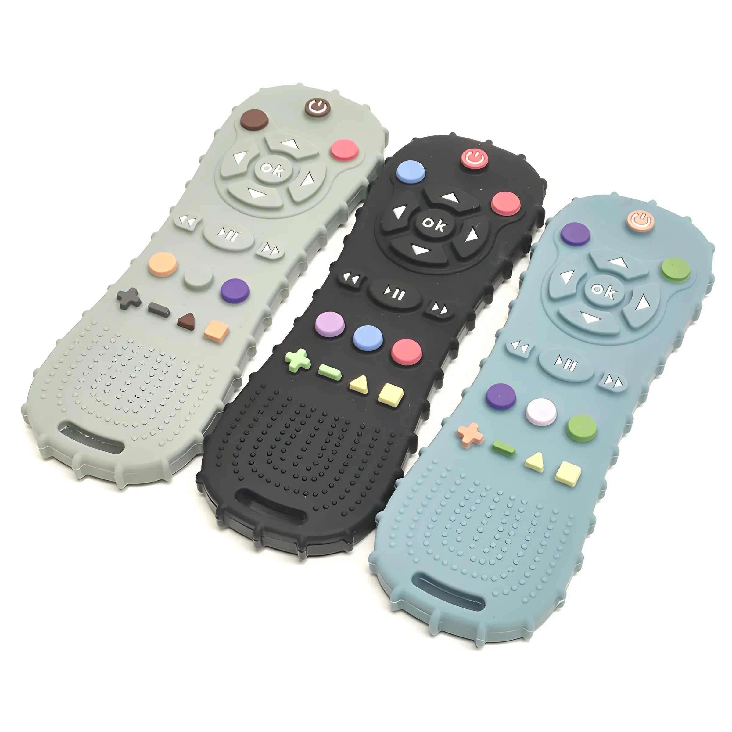 1/3PCS Baby Remote Control Teether Silicone Baby Anti-Eating Gloves Pacifier Bracelet Teething Stick Biting Toys Purest Peak