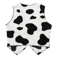 Black White Cowboy Cowgirl Costume Kids Halloween Party Fancy Dress Up Clothes Sleeveless Plush Cardigan Vest Waistcoat Tops Quick Pick Grocers