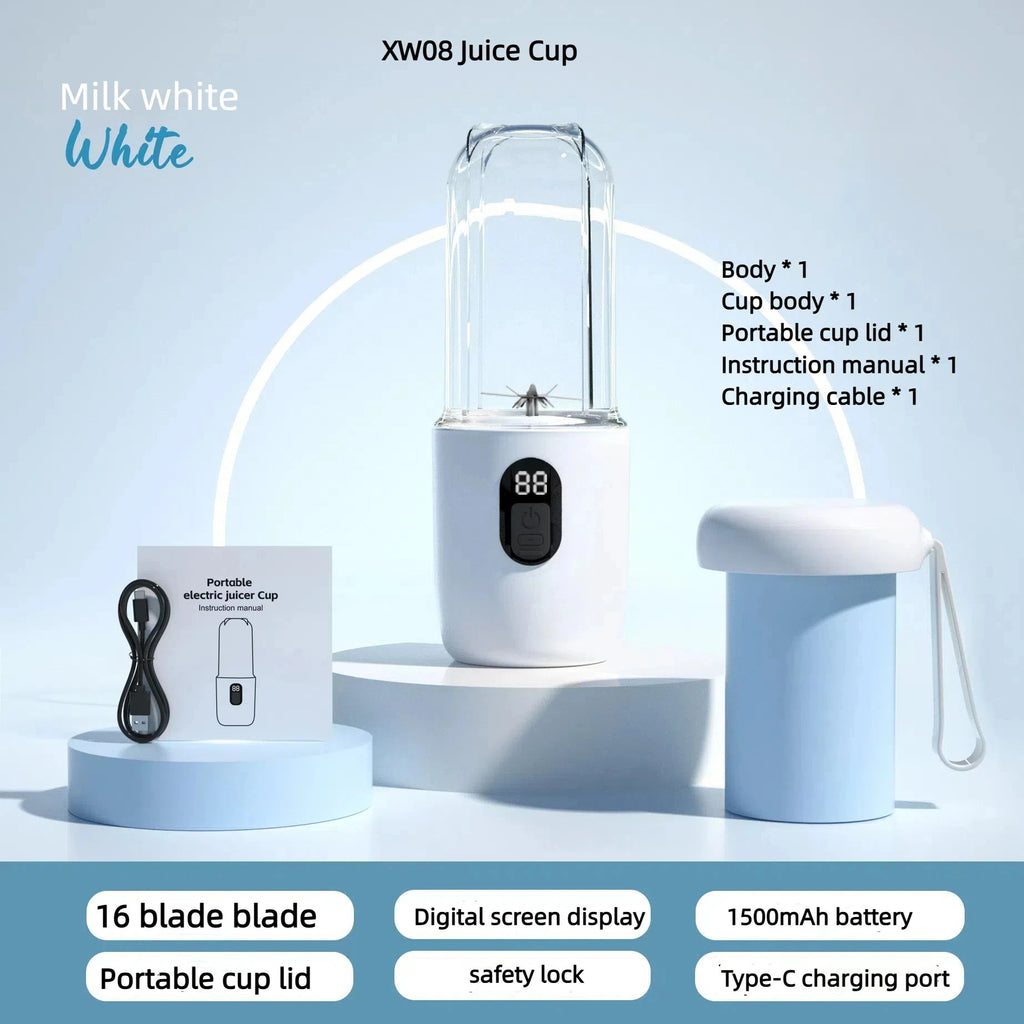Portable Blender Bottle Electric 6 Blades Multifunction Juice Blender Fresh Juice Smoothie Blender Ice CrushCup Food Processor Econic Blanks