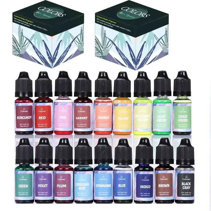 Candle Dyes Kit Liquid Colorant Pigment Set DIY Candle Making Supplies Aromatherapy Soap Soy Wax Dye Candle Mold Coloring Econic Blanks