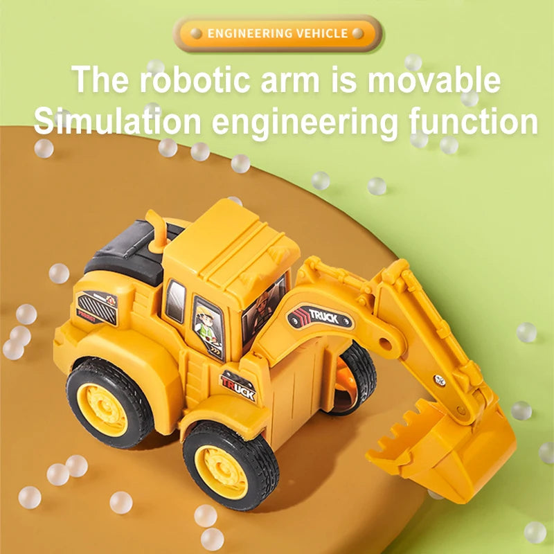 Engineering Vehicle Model Press Sliding Car Excavator Bulldozer Children Educational Construction Vehicle Toy Kids Boy Gift Quick Pick Grocers