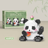 Creative DIY Assemable Animal Cute MINI Chinese Style Animal Panda Building Block Educational Boy Toys For Children Model Bricks Purest Peak Salt