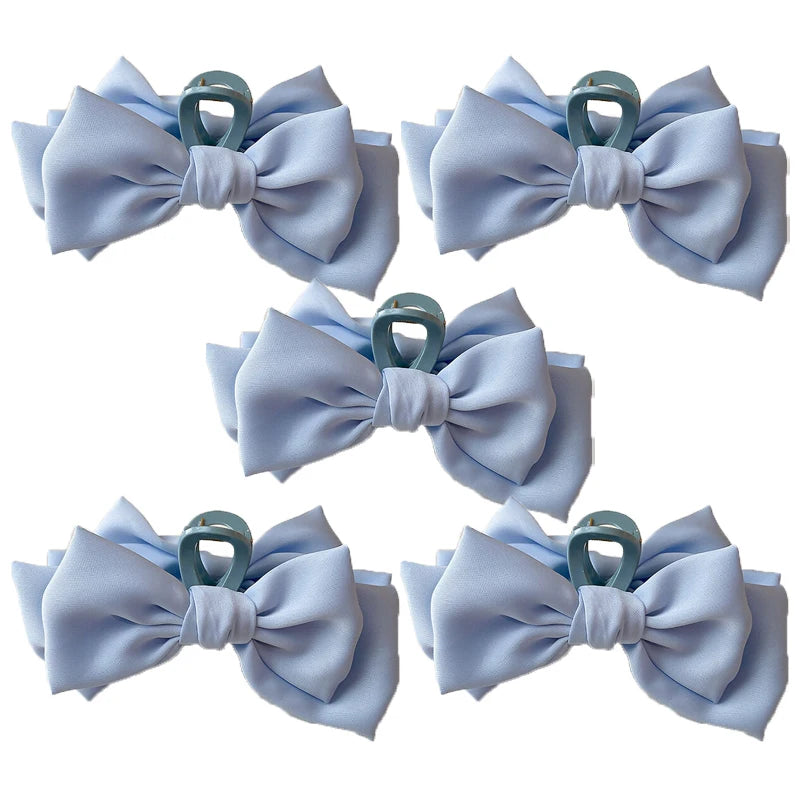 Fashion Women Bow Hairpin Korean Version Of Solid Color Butterfly Satin Hair Clips Girls Hair Accessories Headwear Quick Pick Grocers