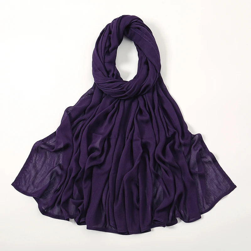 Fashion Modal Hijab Rayon Cotton Shawls Muslim Hijabs For Women Plain Scarf Big Size Headscarf Islamic Turban Headband 190*85cm Quick Pick Grocers