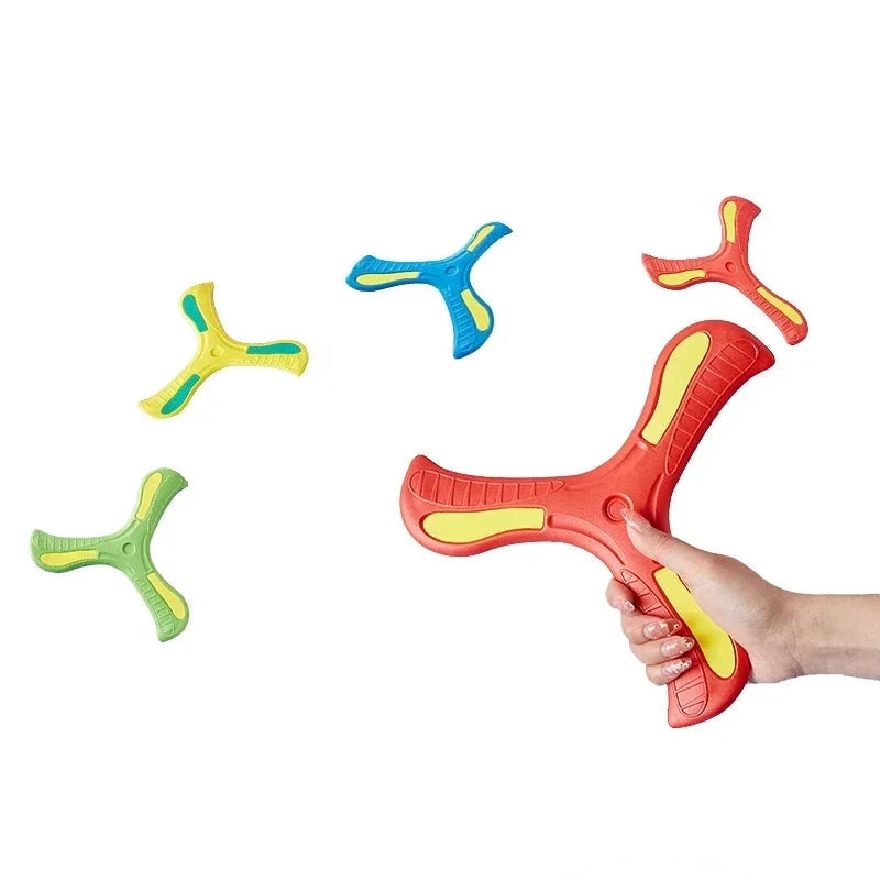 Children Outdoor Sport Flying Disc Soft EVA Touching Boomerang Return Dart Hand Throw Spinner Parent-Child Interactive Game Toys Econic Blanks