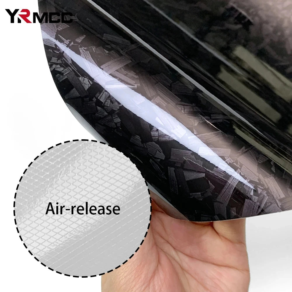 Glossy Black Carbon Fiber Vinyl Wrap Film – 3M Waterproof Car Sticker for DIY Auto Decoration & Protection Econic Blanks