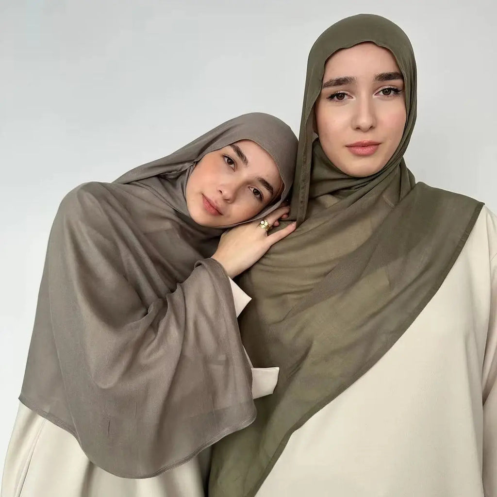 Fashion Modal Hijab Rayon Cotton Shawls Muslim Hijabs For Women Plain Scarf Big Size Headscarf Islamic Turban Headband 190*85cm Quick Pick Grocers