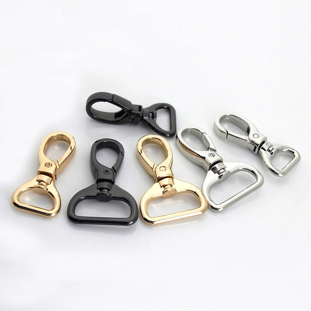 1piece Metal Carabiner Snap Hook Trigger Lobster Clasp Clip Swivel Spring Gate Leather Craft Pet Leash Bag Strap Belt Webbing Quick Pick Grocers