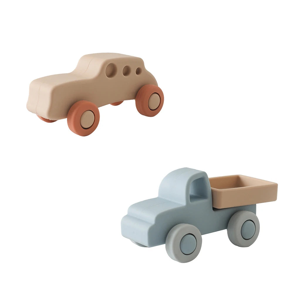 Baby Silicone Car Toys Montessori Baby Things Silicone Baby Teether Toy Car  0 12 Months Newborn Educational Toy Silicone Blocks Purest Peak