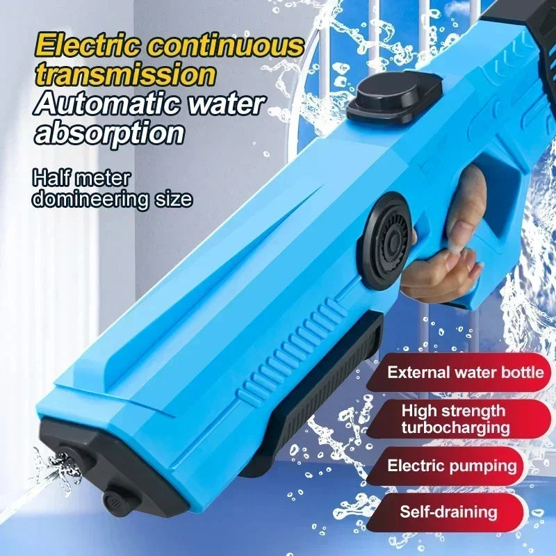 Electric Automatic Water Storage Gun Toys Portable Children Summer Beach Outdoor Fight Fantasy Spray Gun Toys Boy Kid Adult Game Econic Blanks