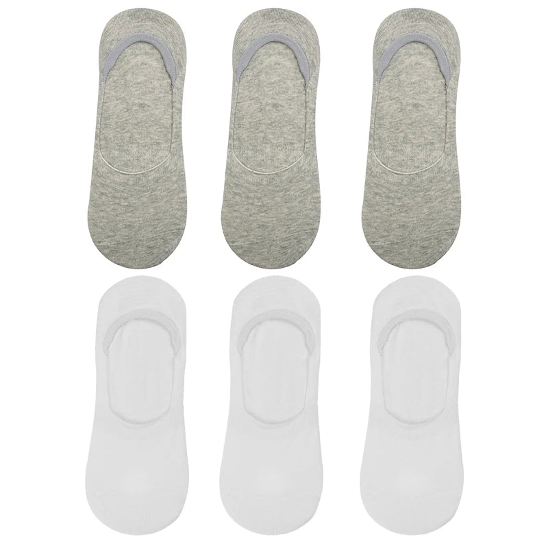 6 Pairs/Lot Men's Bamboo Breathable Invisible Socks Low Cut Casual Cotton Boat Non-Slip No Show High Quality Sock Quick Pick Grocers