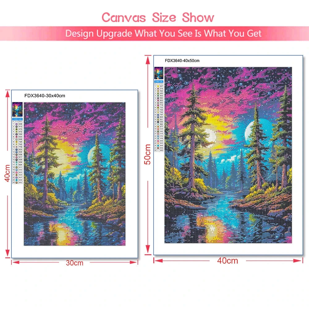 5D Diamond Art Painting Aurora Landscape Mosaic Embroidery Cross Stitch Kit Full Round Rhinestone Diy Wall Home Decor Gift Econic Blanks