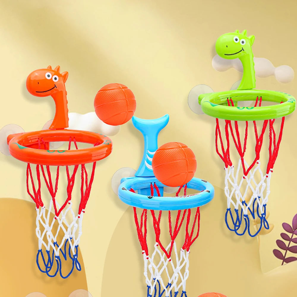 Baby Bath Toy Children Water Play Toys Set Bathroom Bathtub Suction Cup Shooting Basketball Hoop with 3 Balls Bath Toys for Kids Quick Pick Grocers