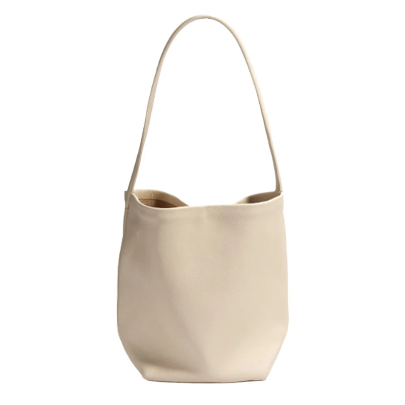 MENDY Bucket Bag Large Women's Bag Tote Bag Shoulder Bag Luxury Designer Genuine Leather Handbag Japanese Popular Bag Soft Row Quick Pick Grocers