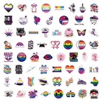 10/30/50/126PCS Nonbinary Pansexual Transgender Bisexual Asexual Pride LGBT Stickers DIY Bike Skateboard Fridge Funny Sticker Quick Pick Grocers