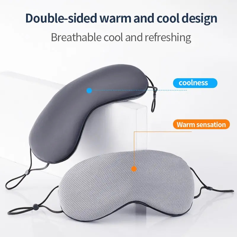 Korean Style Ice Silk Eye Mask Adjustable Warm Cool Dual Use Breathable Sleep Mask for Travel And Comfortable Light Blocking Quick Pick Grocers