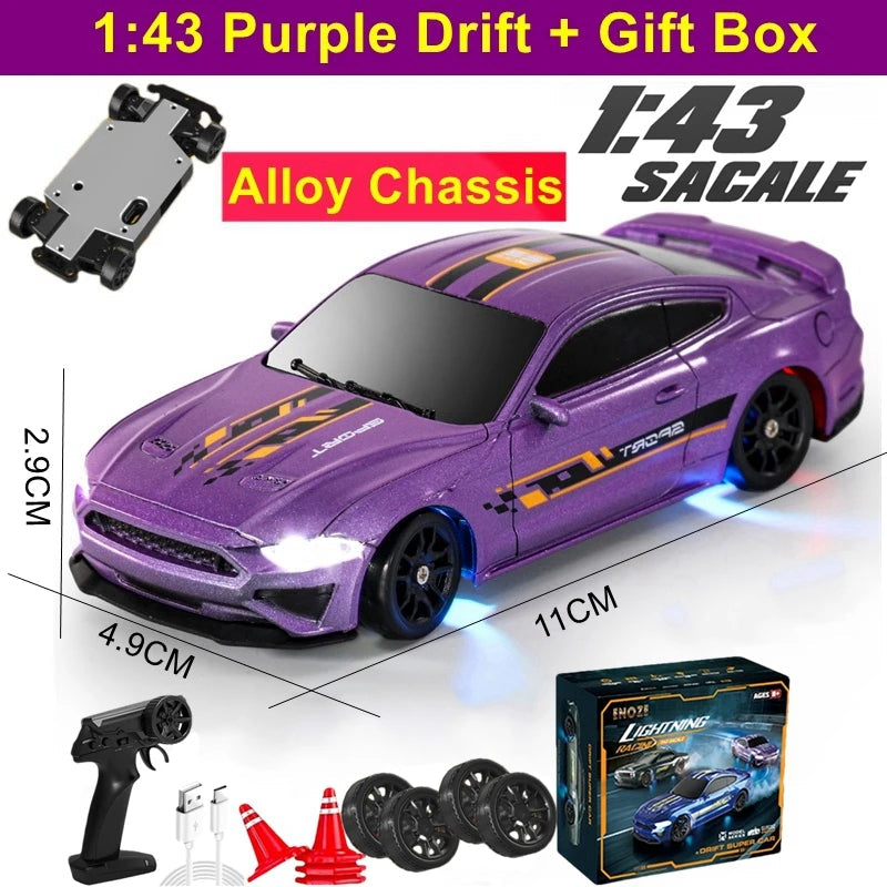 1/64 2.4G High speed Drift Rc Car 4WD Remote Control Car Four Wheel Drive Radio Controlled Mini RTR Racing Model Boy Toy Gift Econic Blanks