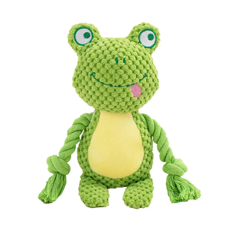 Stuffed Raw Small Joint Dog Plush Chew Toy Indestructible Bite Resistant Sound Puppy Squeaker Dogs Rattle For Pet Toys Supplies Quick Pick Grocers
