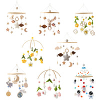 Mobile Wooden Bell Baby Toys 0-12 Months Rattle Toys Bed Newborn Crib mobile With Music Box Bed Bell Hanging Toys Crib Bracket Purest Peak