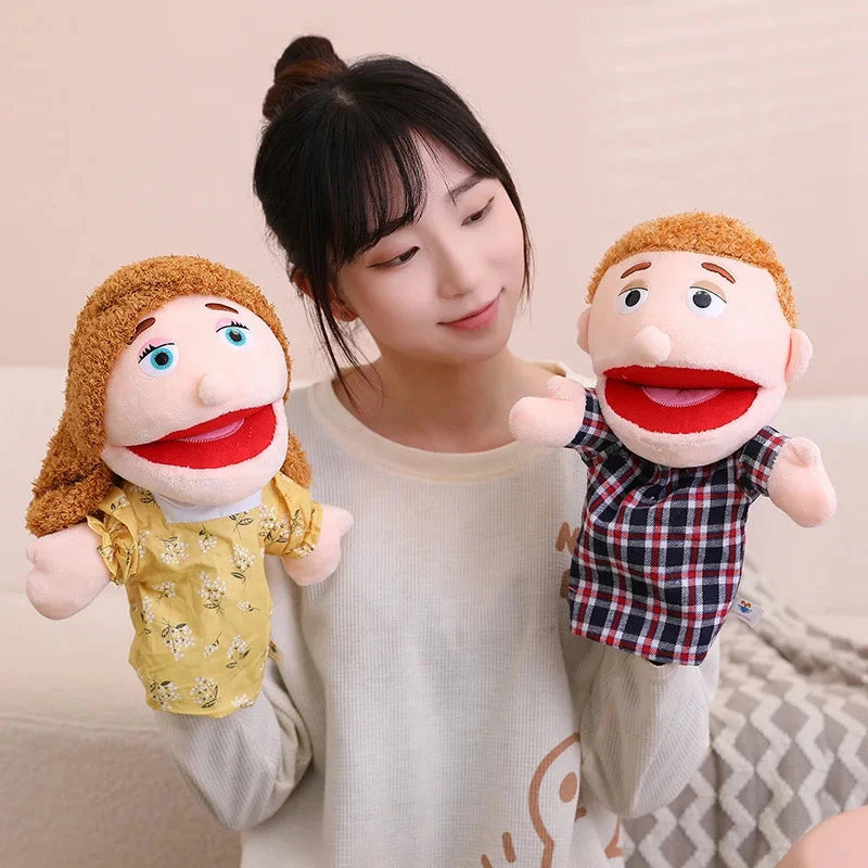 28-33cm Kids Plush Finger & Hand Puppet Popular Activity Boy Girl Role Play Bedtime Story Props Family Role Playing Toys Doll Econic Blanks