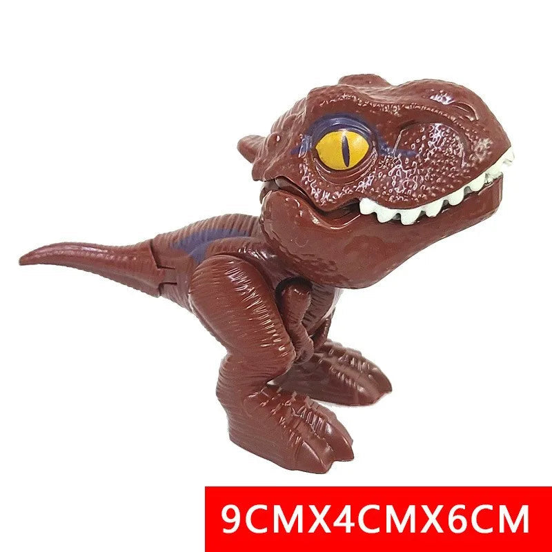 Jurassic Finger Dinosaur Triceratops Tyrannosaurus Model Toys for Kids Creative Finger Biting Dinosaurs Interactive Toy Boy Gift Quick Pick Grocers