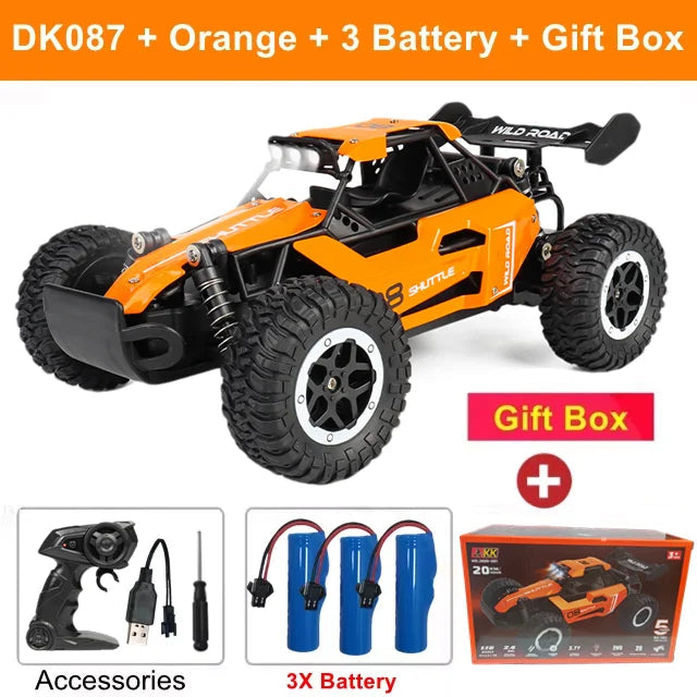 Remote Control Car RC Drift Racing 1:16 Vehicle Off Road Alloy 2.4G Radio High-Speed Trucks With LED Light Climbing Gift Kid Toy Econic Blanks