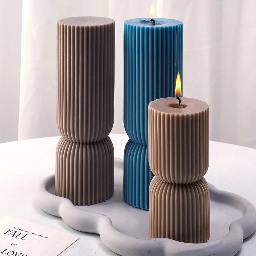 Nordic Style Cylindrical Candle Silicone Mold Aromath Candles Soap Making DIY Plaster Resin Craft Casting Molds Home Table Decor Econic Blanks