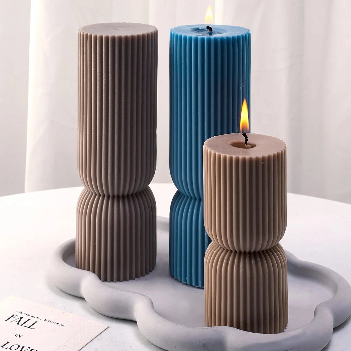 Nordic Style Cylindrical Candle Silicone Mold Aromath Candles Soap Making DIY Plaster Resin Craft Casting Molds Home Table Decor Econic Blanks