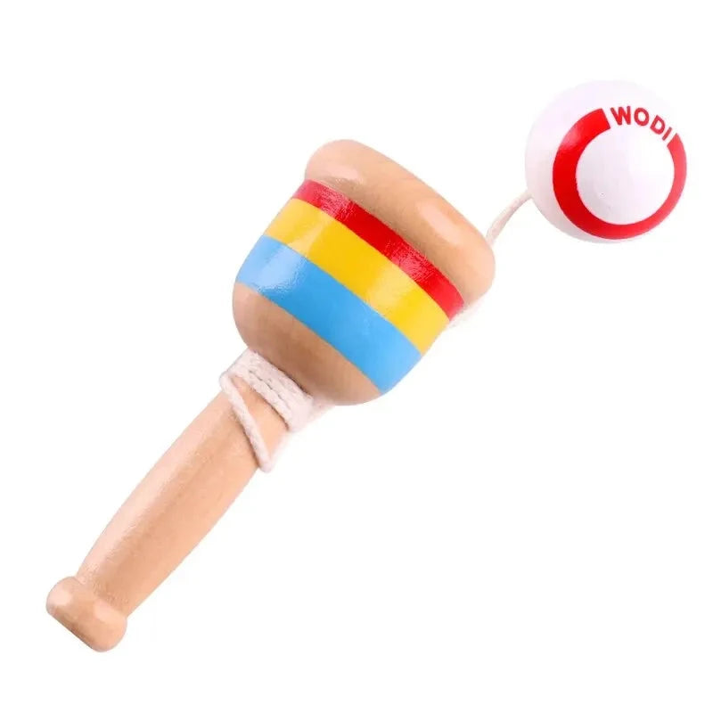 Montessori Toy Wooden Skill Sword Cup Develop Intelligence Smooth Toys Educational Traditional Games Toys Throw and Catch Ball Econic Blanks