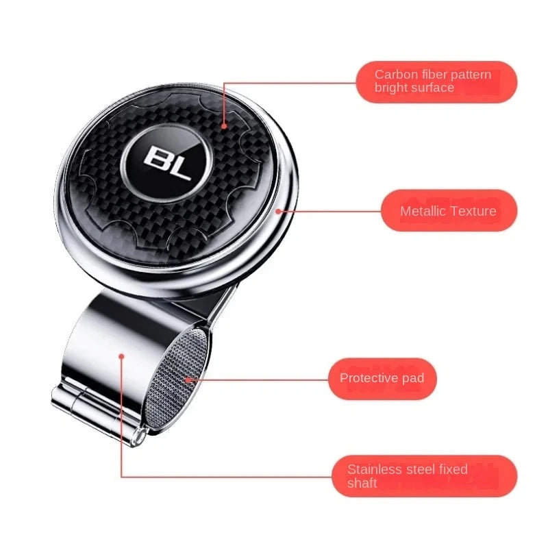 Car Steering Wheel Booster Ball Turning Spinner Knob Bearing Power Handle Rotating Universal Auto Accessories Labor Saving Kit Econic Blanks