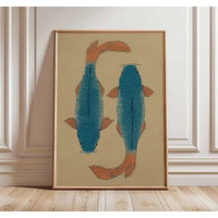 Japanese Red Koi Fish Canvas Prints Poster Modern Minimalism Aesthetic Art Prints Bedroom Kitchen Home Decor Art Poster Gifts Quick Pick Grocers